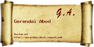 Gerendai Abod névjegykártya